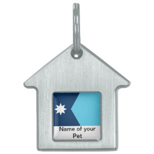 Pet Tag with Flag of Minnesota, USA