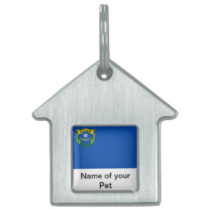 Pet Tag with Flag of Nevada State