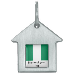 Pet Tag with Flag of Nigeria