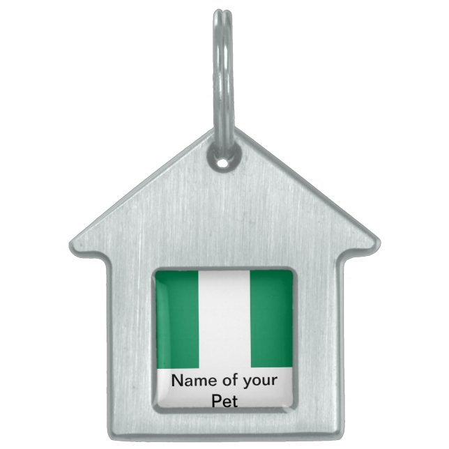 Pet Tag with Flag of Nigeria (Front)