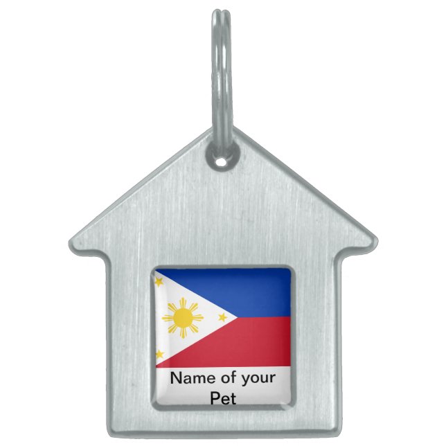 Pet Tag with Flag of Philippines (Front)