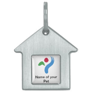 Pet Tag with Flag of Seoul, South Korea
