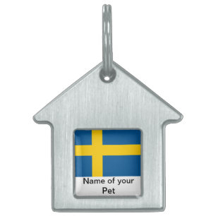 Pet Tag with Flag of Sweden
