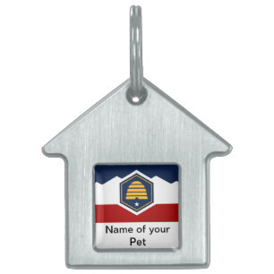 Pet Tag with Flag of Utah, USA