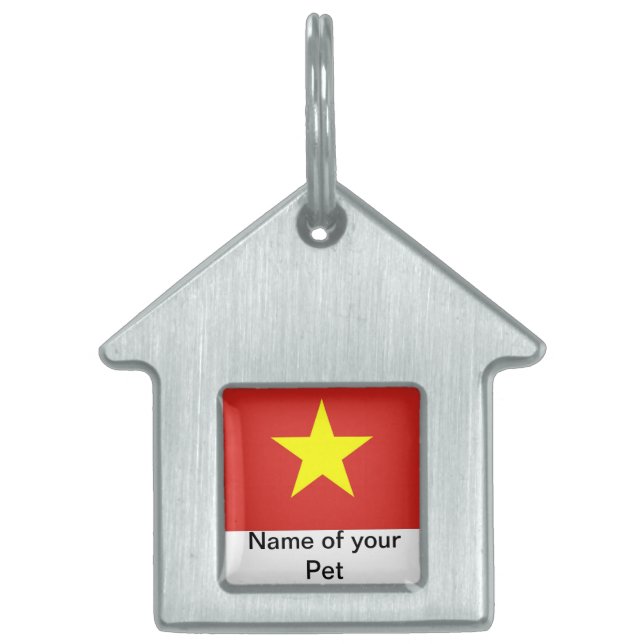 Pet Tag with Flag of Vietnam (Front)