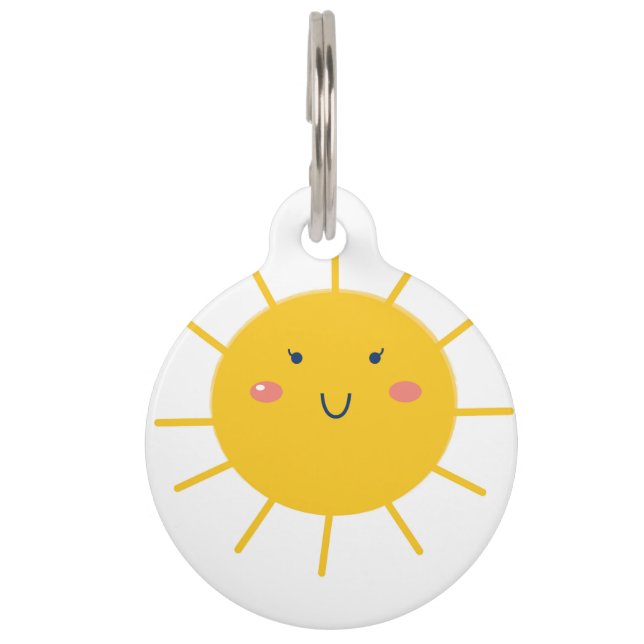 Pet tag with yellow Sun (Front)