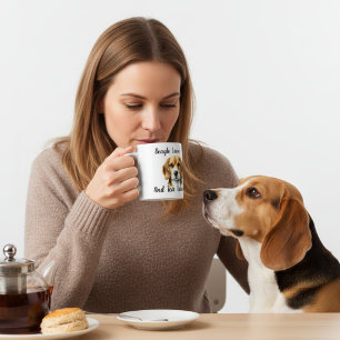 Pet Tea Time Brown beagle Personalise Coffee Mug