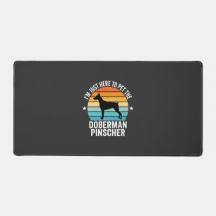 Pet The Doberman Pinscher Retro Desk Mat