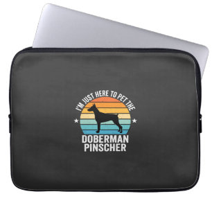 Pet The Doberman Pinscher Retro Laptop Sleeve