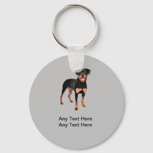 Pet Theme Rottweiler Dog Key Ring
