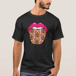 Pet Tongue Dog Breed Bulldog American Bully T-Shirt