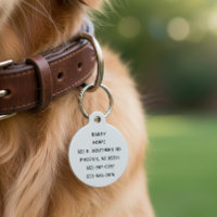 Pet Travel Vacation Home Dog Cat Tag Two Addresses