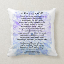 Pet Tribute To Owner Poem Cushion 41 x 41 cm