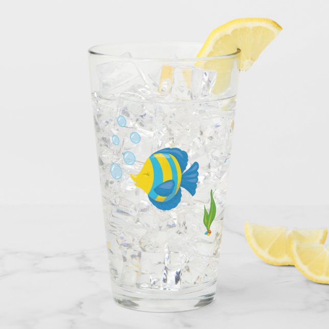 Pet Tropical Fish Bowl Aquarium Glass (Back Ice)