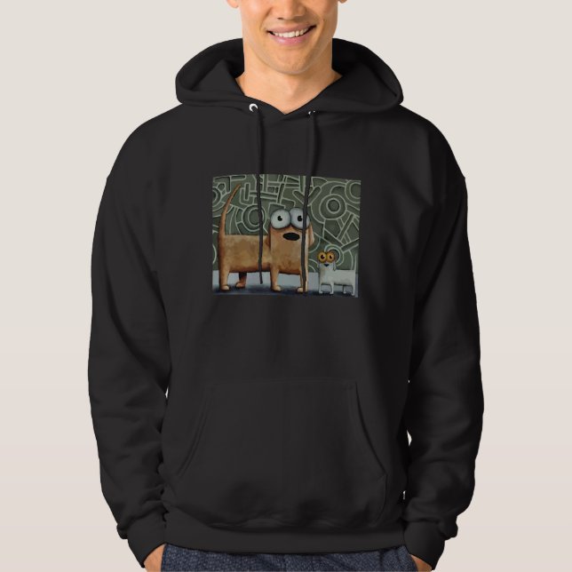 Pet Two Dogs At Once Hoodie (Front)