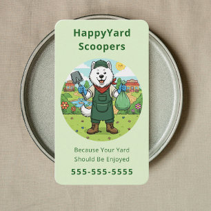Pet Waste Removal Friendly Dog Poop Scooper Green Business Card
