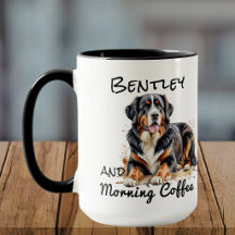  Pet Watercolor Browns Bernese PERSONALIZE