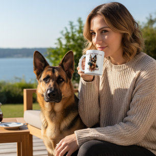  Pet Watercolor  Shepard Personalise Coffee Mug