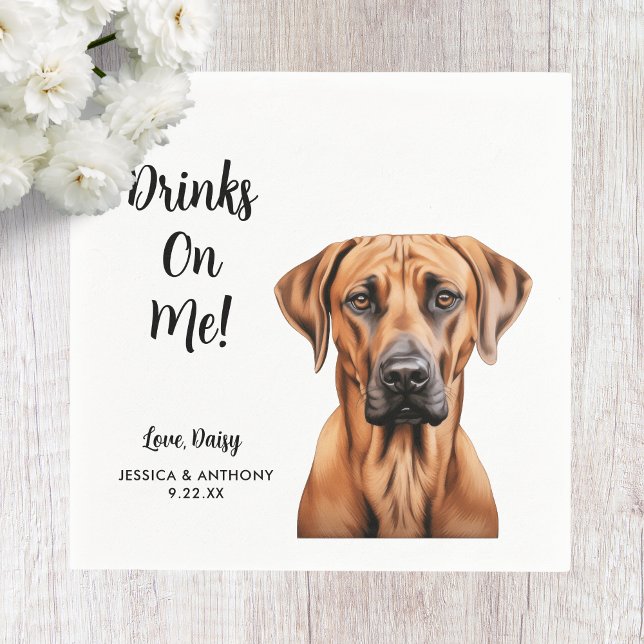 Pet Wedding Cocktail Napkins (Creator Uploaded)