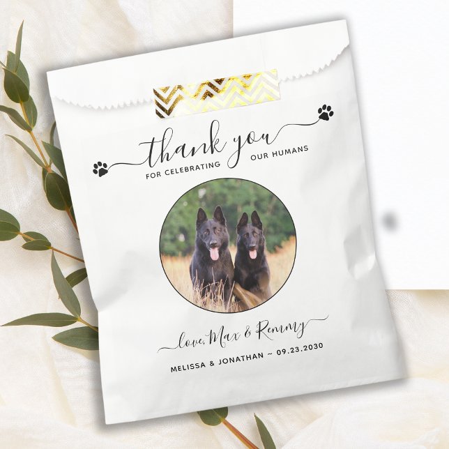 Pet Wedding Custom Photo Dog Treat Doggie Favour Bags (Creator Uploaded)