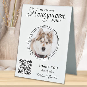 Pet Wedding Dog Photo Money QR Code Honeymoon Fund