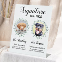 Pet Wedding Dog Signature Drinks Custom 2 Photo