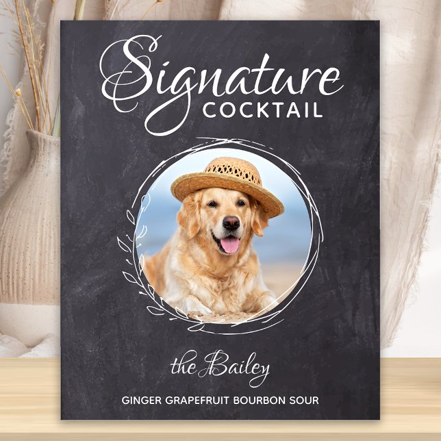 Pet Wedding Photo Dog Bar Signature Cocktail  Poster (Creator Uploaded)