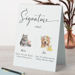 Pet Wedding Signature Drinks Bar