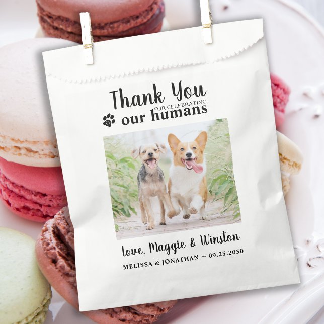 Pet Wedding Thank You Custom Photo Dog Treat Favour Bags (Creator Uploaded)