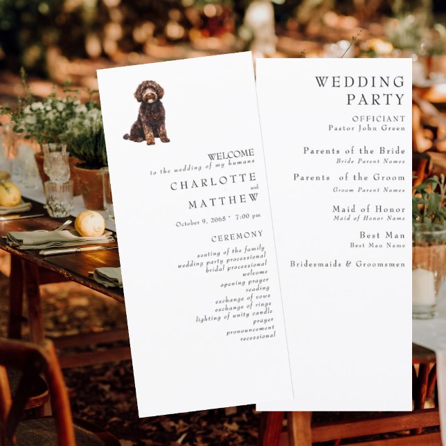 Pet White Wedding Program (Creator Uploaded)