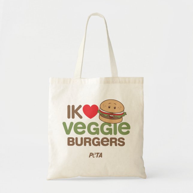 PETA I [love] veggie citizens Tote Bag (Front)