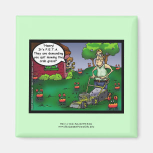 PETA & The Crabgrass Cartoon Funny Magnet