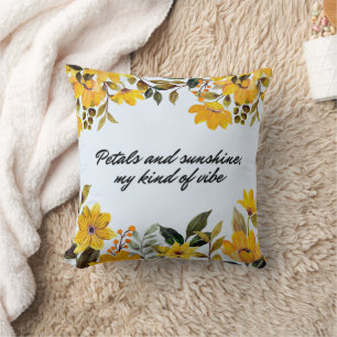 Petal And Sunshine Throw Pillow