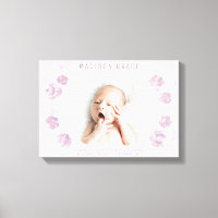 Petal Baby Girl Birth Announcement Custom Photo