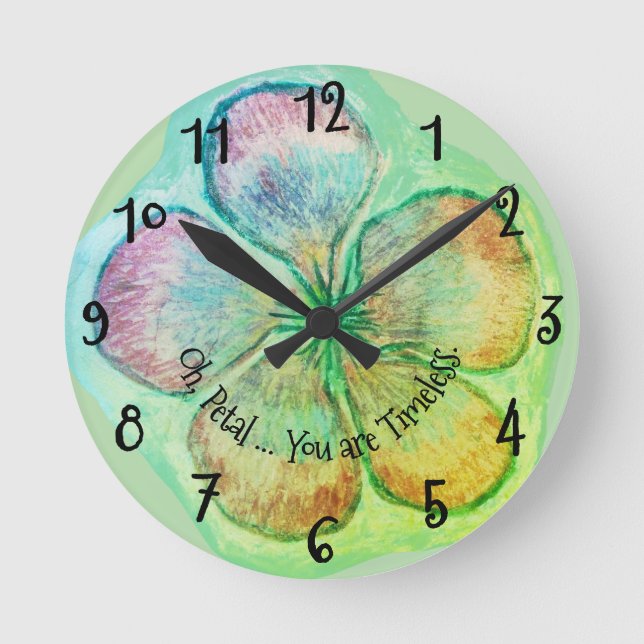 *'Petal' design, Round Clock (Front)