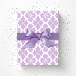 Petal Diamond in Lilac and Green Wrapping Paper