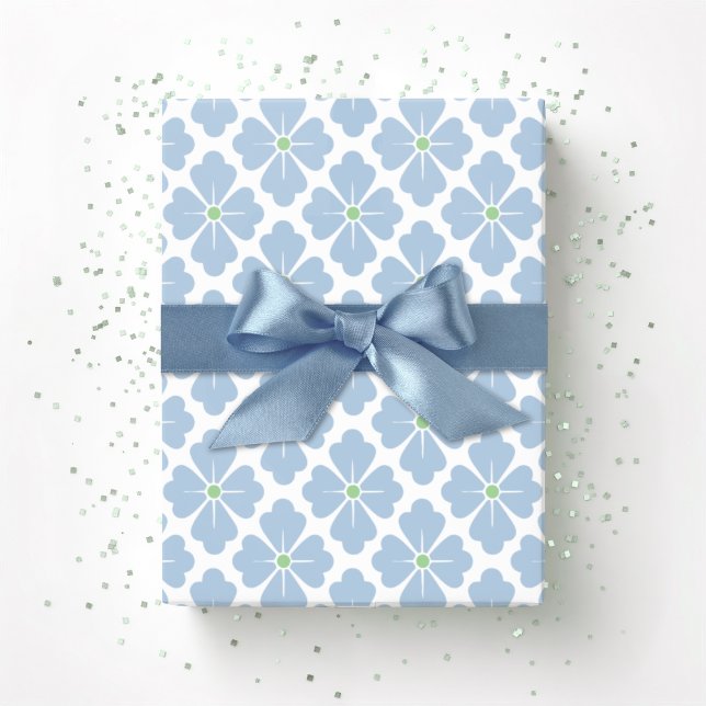 Petal Diamond in Slate and Green Wrapping Paper (Creator Uploaded)