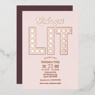 Petal Glow Let's Get Lit Retro Christmas Party