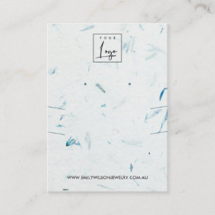 PETAL HANDMADE PAPER LONG NECKLACE EARRING DISPLAY BUSINESS CARD