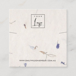 PETAL HANDMADE PAPER NECKLACE BRACELET DISPLAY SQUARE BUSINESS CARD