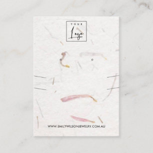 PETAL HANDMADE PAPER NECKLACE EARRING DISPLAY BUSINESS CARD