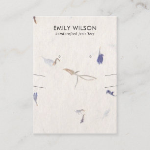 PETAL HANDMADE PAPER NECKLACE EARRING DISPLAY BUSINESS CARD