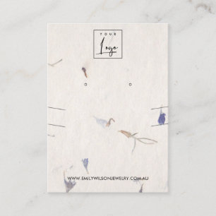 PETAL HANDMADE PAPER NECKLACE EARRING DISPLAY BUSINESS CARD