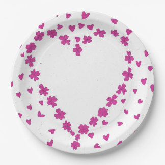 Petal Heart Paper Plate