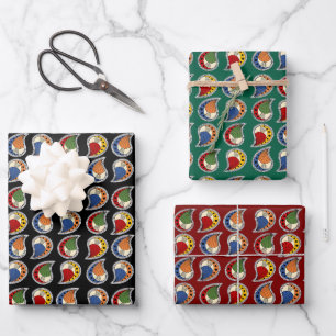 Petal Paisley Rhythm Wrapping Paper Sheet