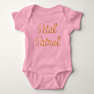 Petal Patrol Baby Tutu in Simulated Gold Ribbon Bodysuit