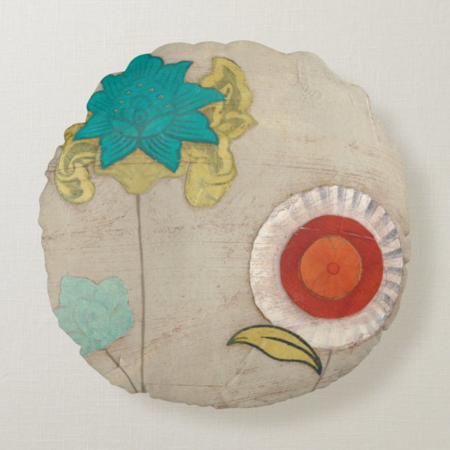 Petal Patterns I Round Cushion (Front)