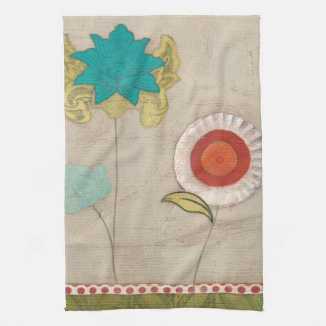 Petal Patterns I Tea Towel (Vertical)