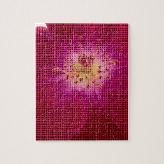 Petal Perfection: Checkered Rose Petal Pattern Art Jigsaw Puzzle (Vertical)