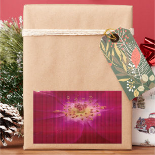 Petal Perfection: Chequered Rose Petal Pattern Art Rectangular Sticker